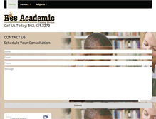 Tablet Screenshot of beeacademictutoring.com
